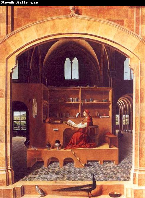 Antonello da Messina Saint Jerome in his Study
